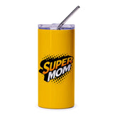 Super Mom Yellow Tumbler With Straw Inspirational product
